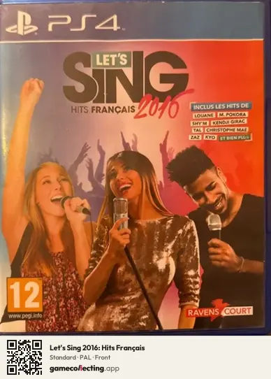 Let's Sing 2016: Hits Français PlayStation 4, PAL box front