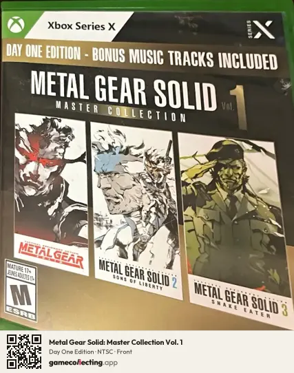 Metal Gear Solid: Master Collection Vol. 1 Xbox Series X, NTSC box front
