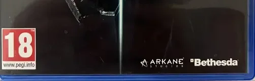 Dishonored 2, the PEGI square on its front
