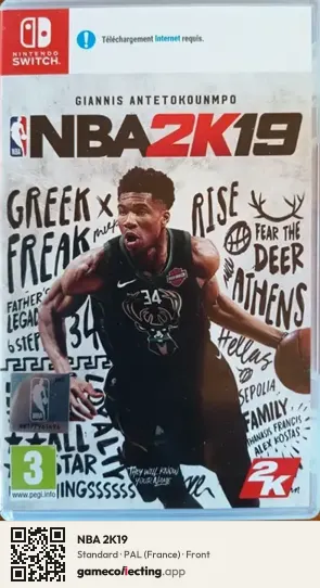 NBA 2K19 Nintendo Switch, France box front