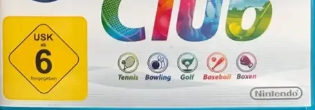 Wii Sports Club, the USK square on its front