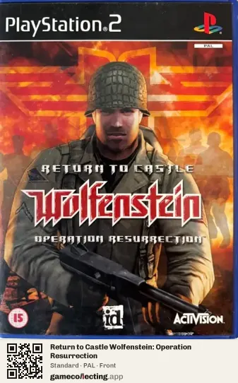 Return to Castle Wolfenstein: Operation Resurrection PlayStation 2, PAL box front