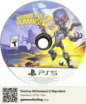 Destroy All Humans! 2: Reprobed PlayStation 5, NTSC disc