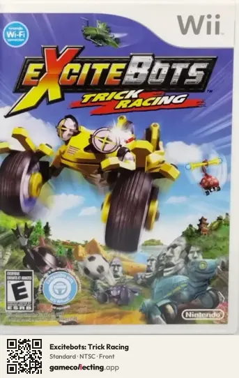 Excitebots: Trick Racing Nintendo Wii, NTSC box front
