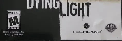 Dying Light, the ESRB box on its front