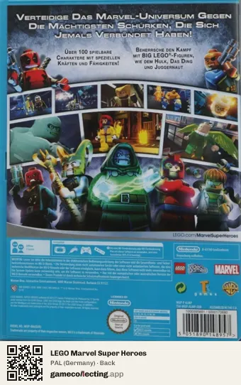 LEGO Marvel Super Heroes Nintendo Wii U, Germany box back