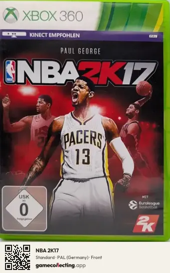 NBA 2K17 Xbox 360, Germany box front