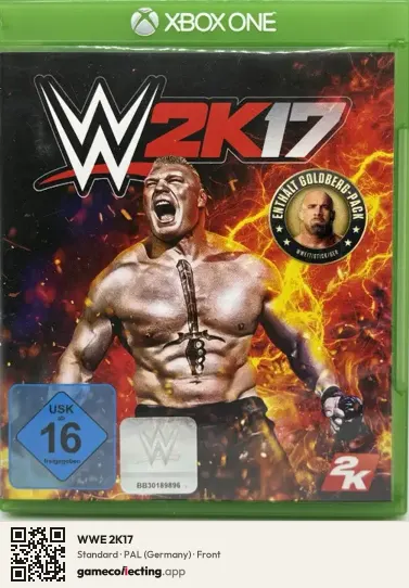 WWE 2K17 Xbox One, Germany box front