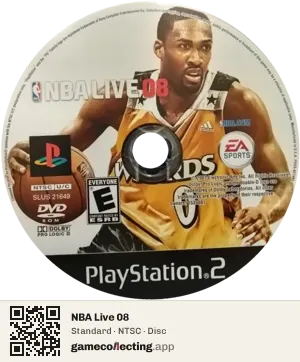 NBA Live 08 PlayStation 2, NTSC disc