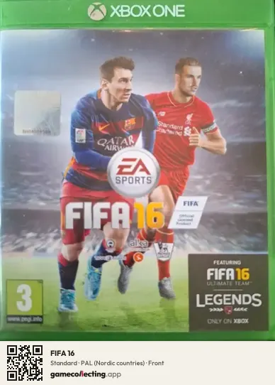 FIFA 16 Xbox One, Nordic countries box front