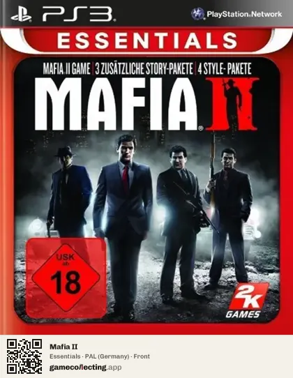 Mafia II PlayStation 3, Germany box front