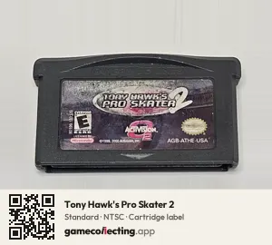 Tony Hawk's Pro Skater 2 Game Boy Advance, NTSC cartridge label