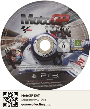 MotoGP 10/11 PlayStation 3, PAL disc