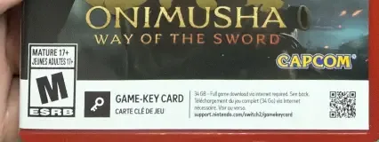 Onimusha: Way of the Sword, the ESRB box on its front