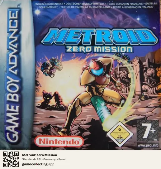 Metroid: Zero Mission Game Boy Advance, Germany box front