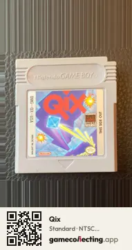 Qix Game Boy, NTSC cartridge label