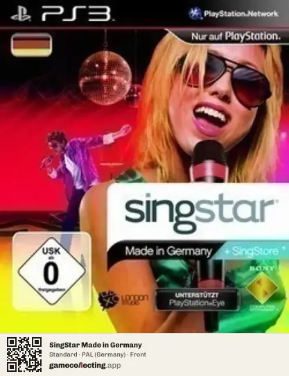 SingStar Made in Germany PlayStation 3, Germany box front