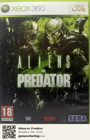 Aliens vs. Predator Xbox 360, PAL box front