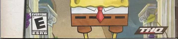 SpongeBob's Atlantis SquarePantis, the ESRB box on its front