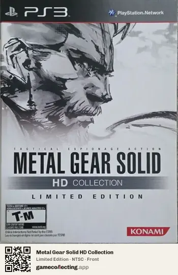 Metal Gear Solid HD Collection PlayStation 3, NTSC box front