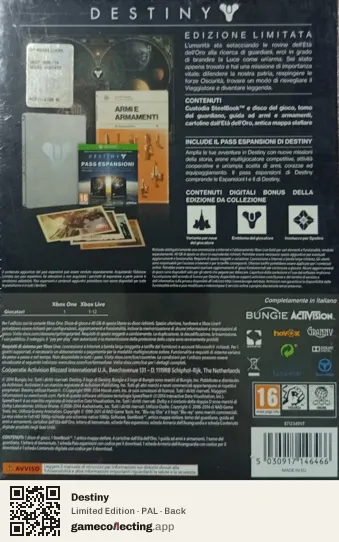 Destiny Xbox One, PAL box back