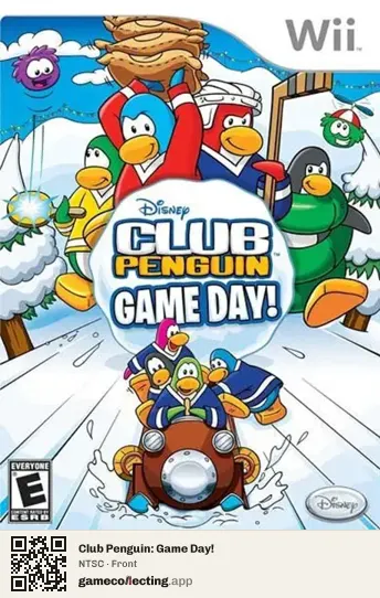 Club Penguin: Game Day! Nintendo Wii, NTSC box front