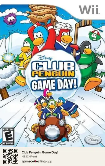 Club Penguin: Game Day! Nintendo Wii, NTSC box front
