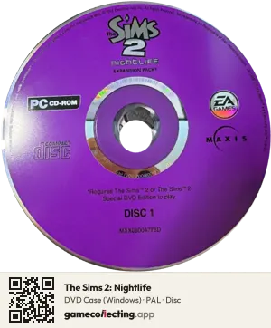 The Sims 2: Nightlife Computer, PAL disc