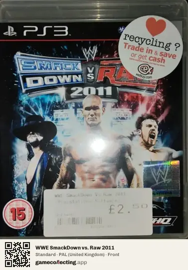WWE SmackDown vs. Raw 2011 PlayStation 3, United Kingdom box front