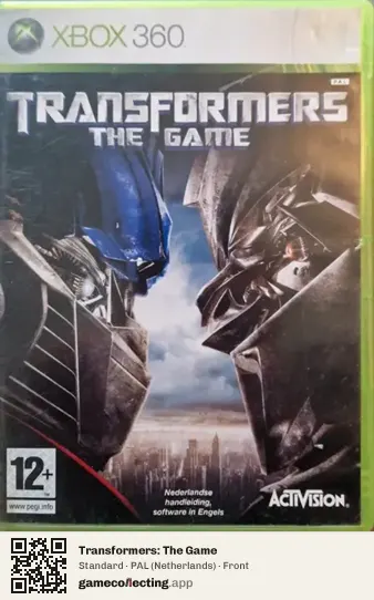 Transformers: The Game Xbox 360, Netherlands box front