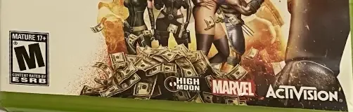 Deadpool, the ESRB box on its front