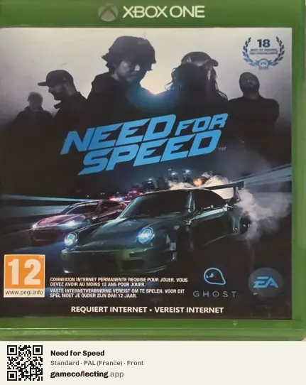 Need for Speed Xbox One, France box front