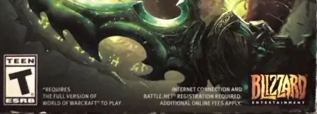 World of Warcraft: Legion, the ESRB box on its front