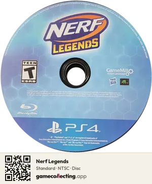 Nerf Legends PlayStation 4, NTSC disc