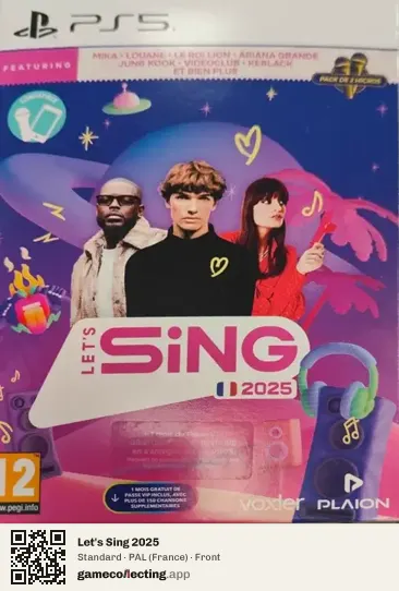 Let's Sing 2025 PlayStation 5, France box front