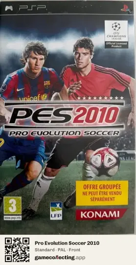 Pro Evolution Soccer 2010 PlayStation Portable, PAL box front