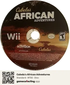 Cabela's African Adventures Nintendo Wii, NTSC disc