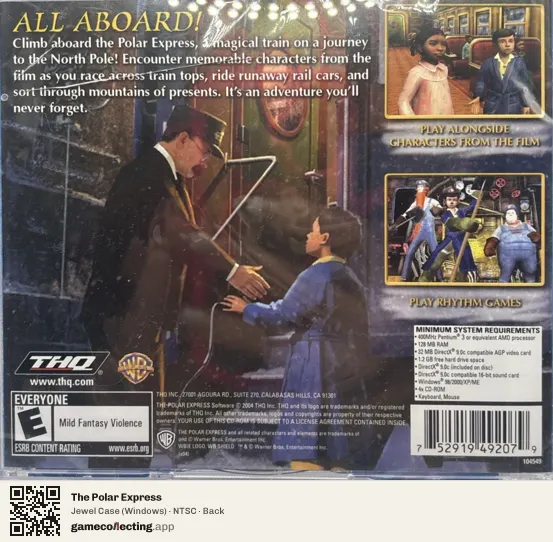 The Polar Express Computer, NTSC box back