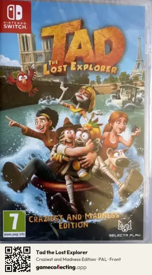 Tad the Lost Explorer Nintendo Switch, PAL box front