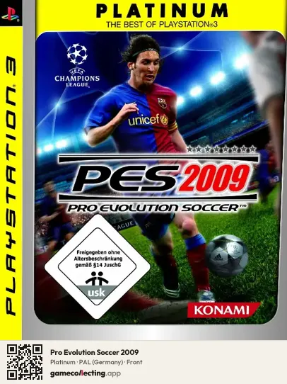 Pro Evolution Soccer 2009 PlayStation 3, Germany box front