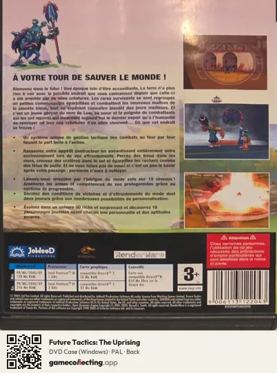 Future Tactics: The Uprising Computer, PAL box back
