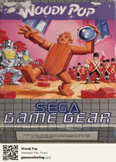 Woody Pop Sega Game Gear, PAL box front