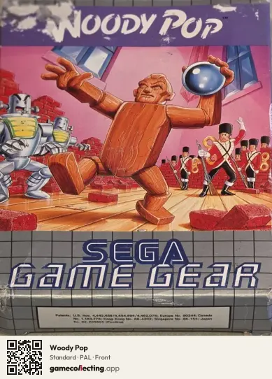 Woody Pop Sega Game Gear, PAL box front
