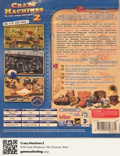 Crazy Machines 2 Computer, France box back