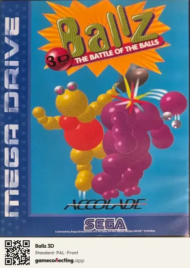 Ballz 3D Sega Mega Drive / Genesis, PAL box front