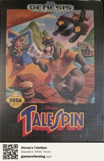 Disney's TaleSpin Sega Mega Drive / Genesis, NTSC box front