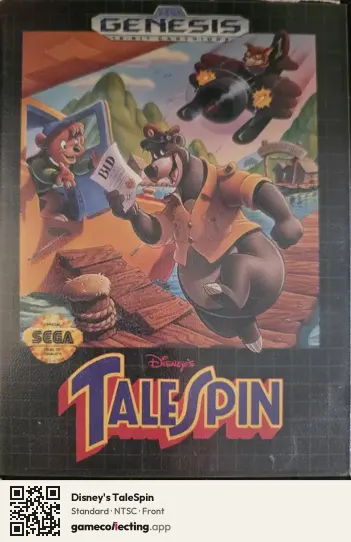 Disney's TaleSpin Sega Mega Drive / Genesis, NTSC box front