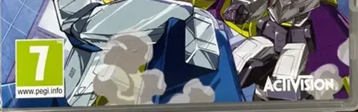 Transformers: Devastation, the PEGI square on its front
