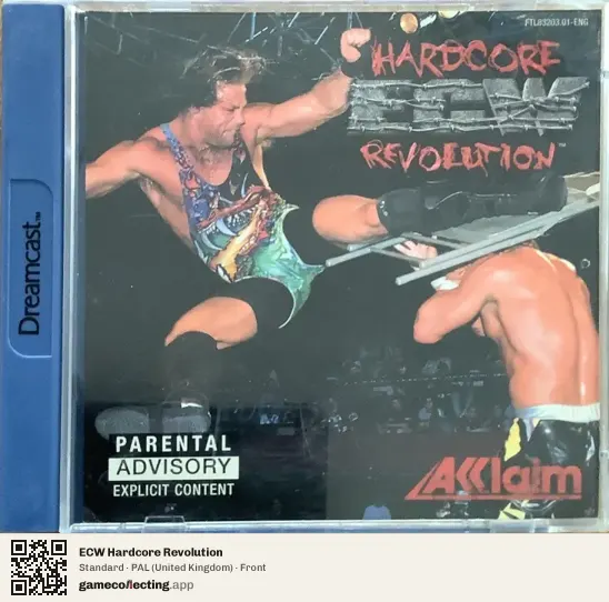 ECW Hardcore Revolution Sega Dreamcast, United Kingdom box front