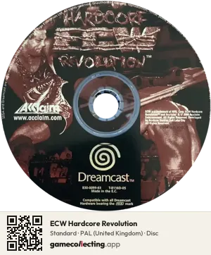 ECW Hardcore Revolution Sega Dreamcast, PAL disc